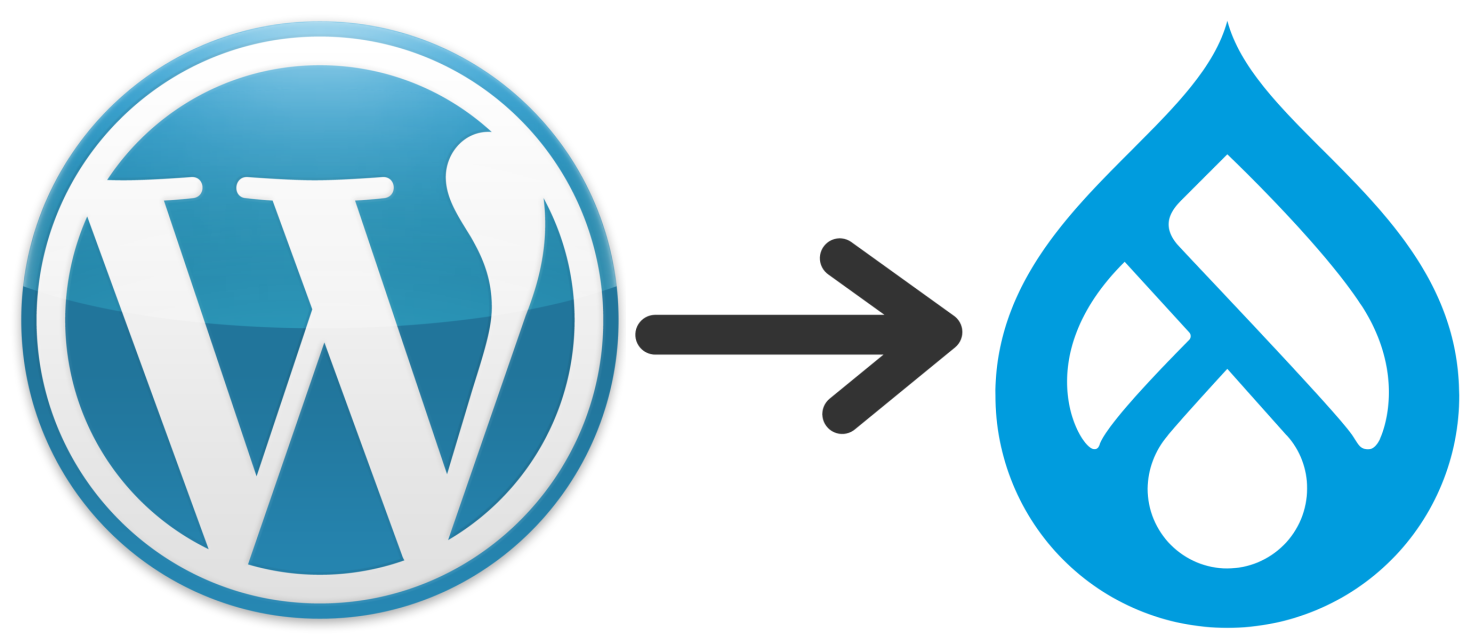 WordPress and Drupal logos