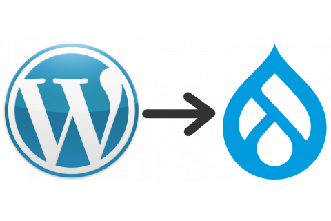 WordPress and Drupal logos
